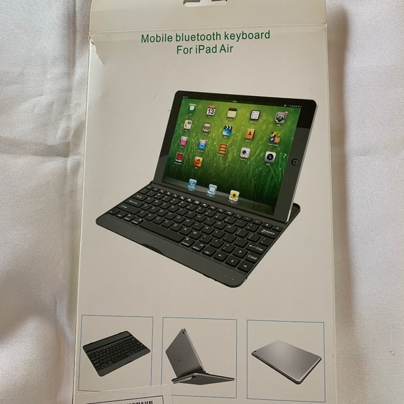 NIB!  Mobile Bluetooth Keyboard for iPad Air in White and Silver! - Picture 7 of 7